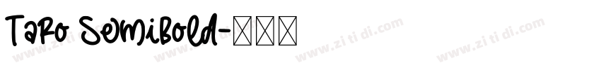 Taro SemiBold字体转换